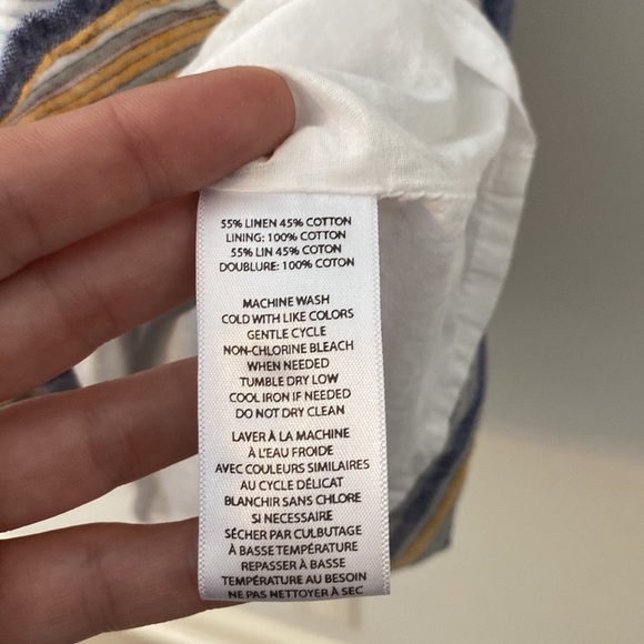 Beach/Lunch/Lounge Collection, Striped Sleeveless Sun Dress, S, w/Pockets - Picture 5 of 9